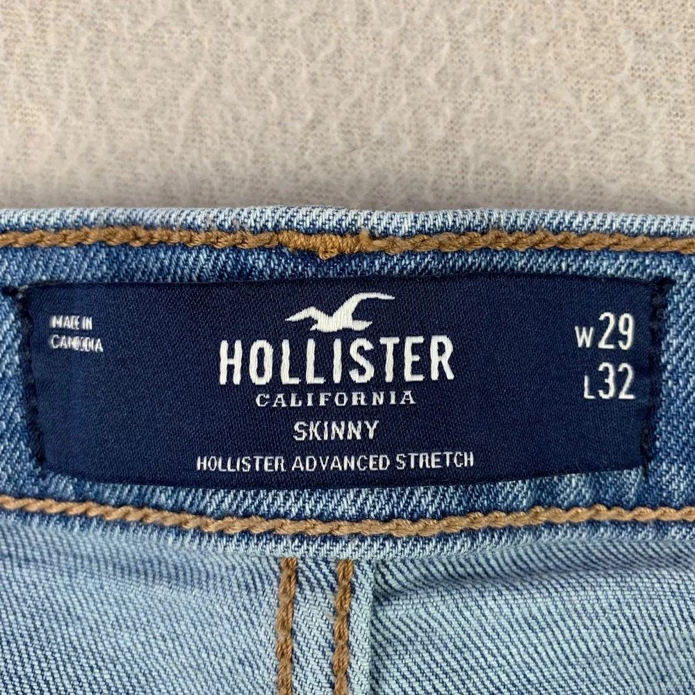 Hollister Skinny Jeans Women 29x32 Blue Denim Casual Advanced Stretch Comfort